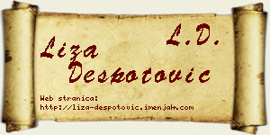 Liza Despotović vizit kartica